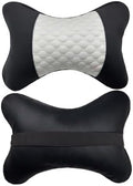 Car Neck Pillows Both Side Pu Leather 2pieces Pack Headrest Fit by Professinalcaraccessories
