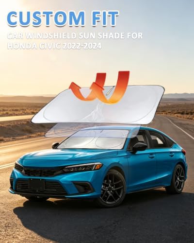 Sunshade for Honda Civic 2022-2025 2026 Sun Shade Front Window Sun Visor - Image 5