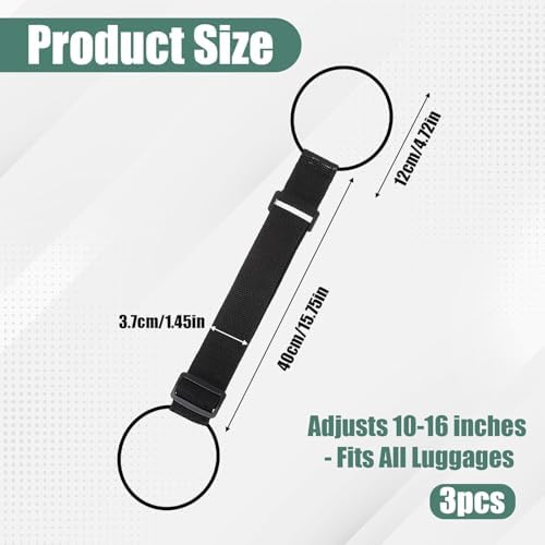3pcs Add a Bag Luggage Straps Adjustable Luggage Straps Bungee Connector Strap - Image 2