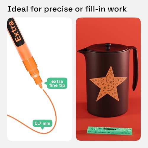 ARTISTRO Orange Acrylic Paint Markers - Image 3