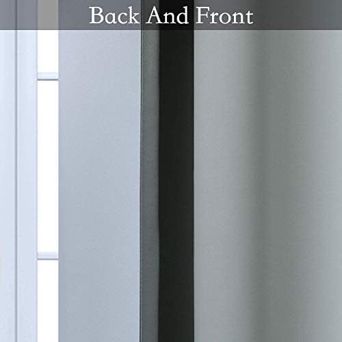 SimpleHome Ombre Grey to Grey White Curtains - Image 6