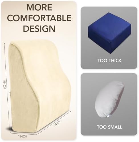 Lumbar Support Pillow for Recliner, Large Memory Foam Back Support Cushion for - Image 4