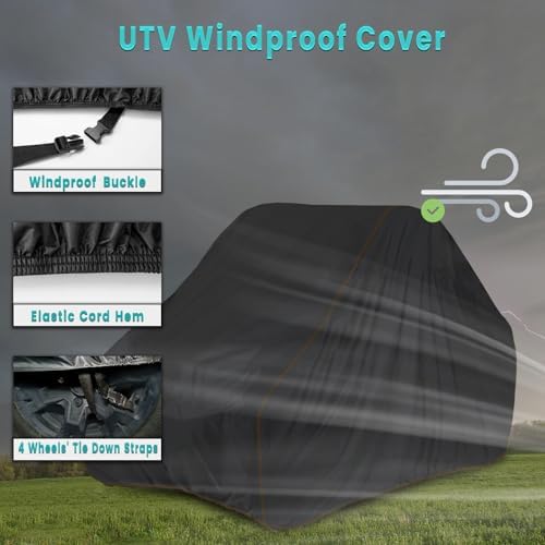 QYMOTO UTV Cover 2-3 Seater, Side by Side UTV Cover All-Weather Protection - Image 6