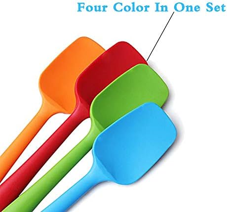 4 Piece Silicone Spatulas Heat Resistant 11inch Large Rubber Spatulas - Image 4