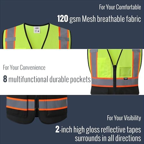 JKSafety Safety Vest for men women Hi Vis Vest - Image 4
