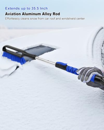 SEAAES 35.5 Inch Extendable Snow Brush - Image 2