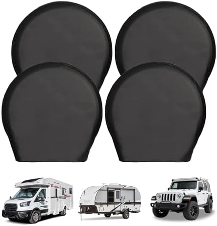Tire Covers 4 Pack Fit Tire Diameters 21-23 inch by Unknown