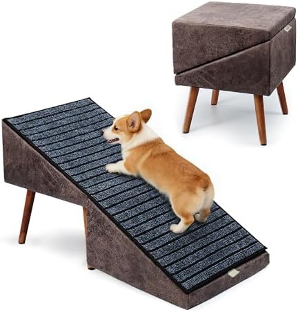 17" 2-in-1 Dog Ottoman Ramp for Couch & Small Dogs by HavenPet