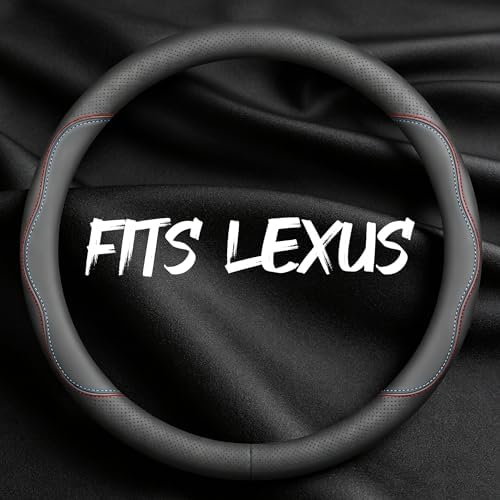Leather Car Steering Wheel Cover, Breathable Laser-Perforated, Premium Texture by TRROCC