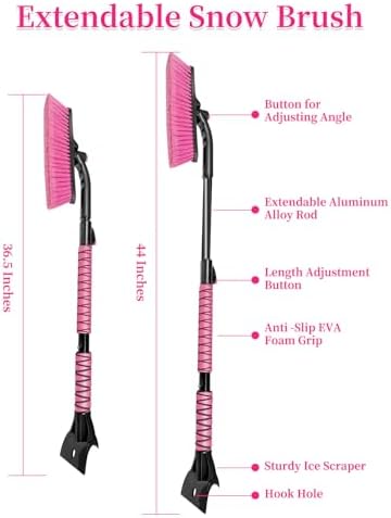 HEEYA 44 Inch Snow Brush for SUV, Ice Scraper for Car Windshield - Image 6