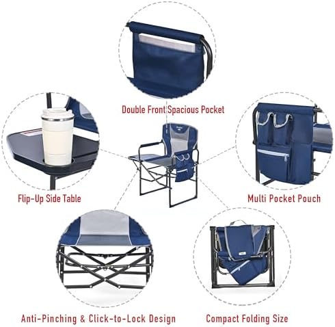 SUNNYFEEL Oversized Camping Chair Portable Directors Chairs - Image 6