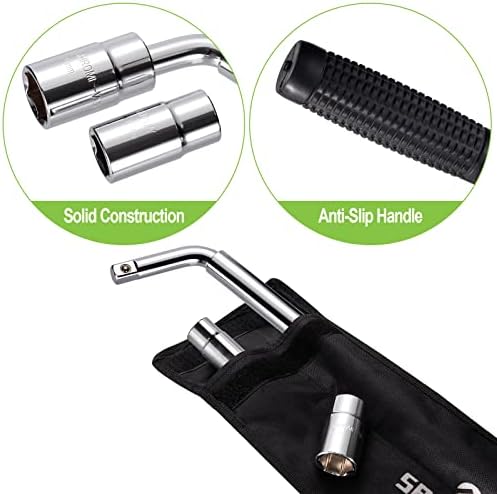 Spurtar Telescoping Lug Wrench 1/2 Drive 17/19mm 21/23mm Sockets - Image 4