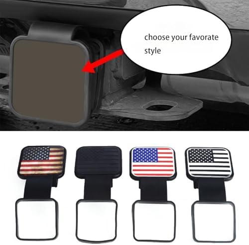 2 Inch Trailer Hitch Cover Plug, American Flag Rubber Tow Hitch Cap, Universal - Image 5