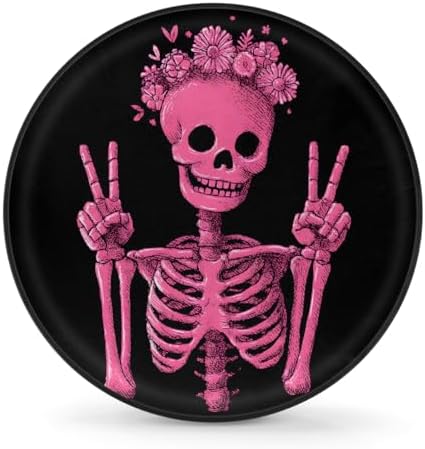 Pink Skull Fun Spare Tire Cover Dust-Proof Wheel Protector by Unknown