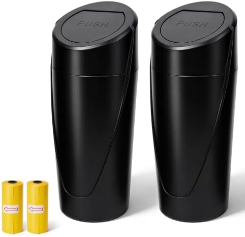 Car Trash Can, 2 Pack Leakproof Mini Garbage Bin by Unknown