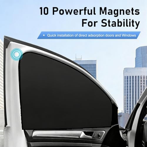 4 PCS Car Side Window Sun Shades, Heat Insulation & Sun Blocking Shade - Image 4