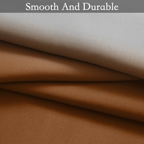 SimpleHome Burnt Orange to Grey White Ombre Room Darkening Curtains 84 Inch - Image 6