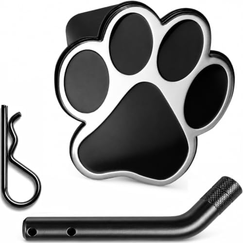 2" Dog Paw Metal Hitch Cover by LFPartS