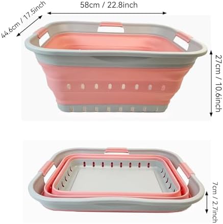 SAMMART 42L Collapsible Plastic Laundry Basket - Image 2