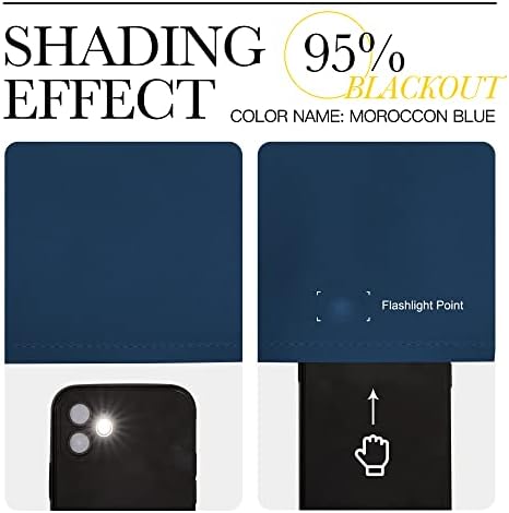 NICETOWN Moroccan Blue Blackout Curtains - Image 5