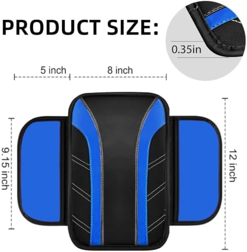 NBTEPEM 6 Pcs Blue Steering Wheel Cover Set, Sport Microfiber Leather Steering - Image 5
