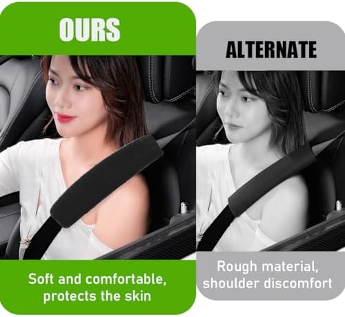 Yourkar 4 PCS Car Seat Belt Cover, Soft Auto Seatbelt Protector - Image 5