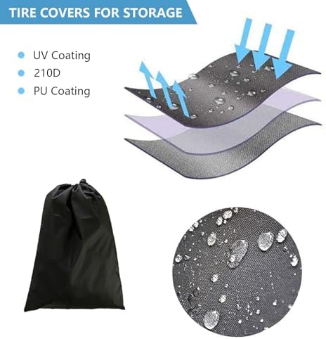 Tire Covers for Storage, Durable Tire Storage Bag Waterproof Tire Dust - Image 3