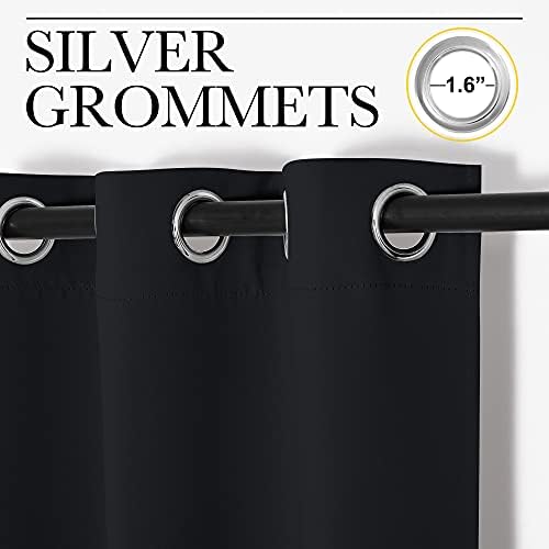 NICETOWN Black Blackout Curtains - Image 4