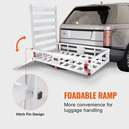 VEVOR 50 x 29.5 x 8.7 Hitch Cargo Carrier 500LBS - Image 3
