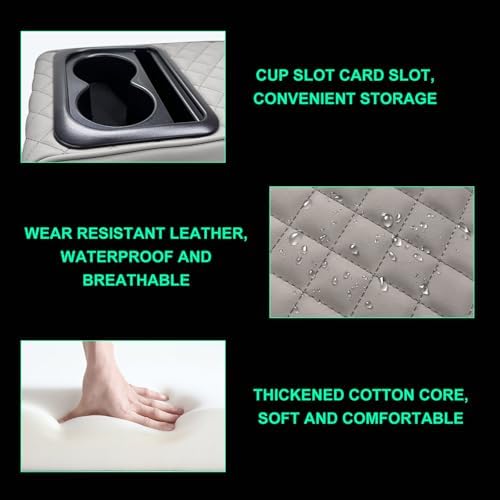 Car Center Console Armrest Pillow, Memory Foam Auto Armrest Box Cover - Image 3