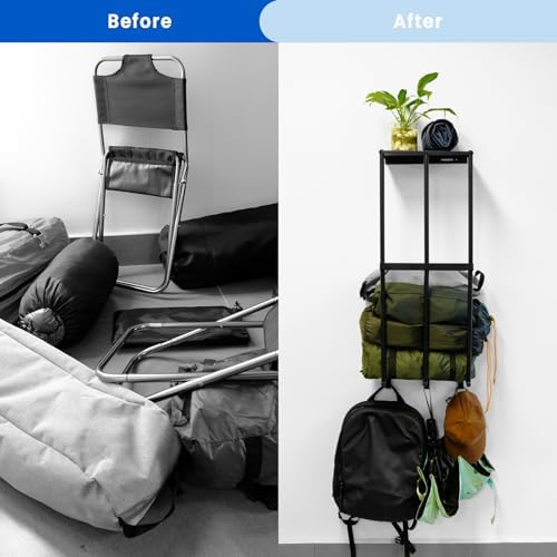 Camping Chair Storage Wall Mount Metal Rack - Image 7
