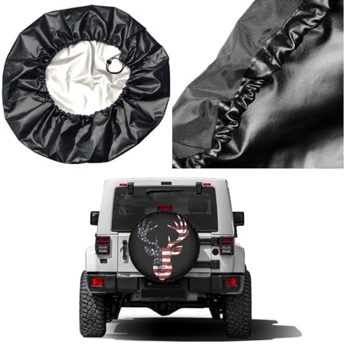 Delerain Hunter American Flag Deer Spare Tire Cover - Image 5