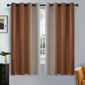 SimpleHome Ombre Burnt Orange to Grey White Curtains by SimpleHome
