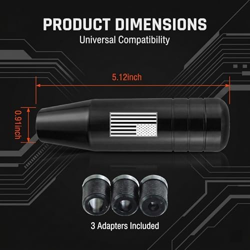 1 PC Gear Shift Knob, 5 Inches Weighted Metal Skull Design Gear Lever, Manual - Image 2