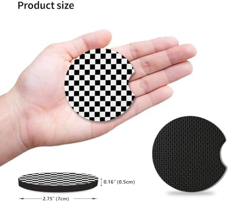 Cute Car Coasters for Cup Holders, 2 Pack Absorbent Universal Neoprene Car - Image 4