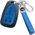 for Chevy Key Fob Cover, 5 Buttons TPU Leather Texture Key Cover by CARKEYCOVERforKERHXLE