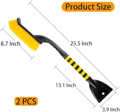 2 PCS 25.5" Car Snow Brush and Detachable Ice Scraper, Snow Shovel - Image 2