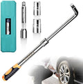 Extendable Lug Wrench Flip Sockets, 4-in-1 Telescoping Tire Tool Set by TreVark