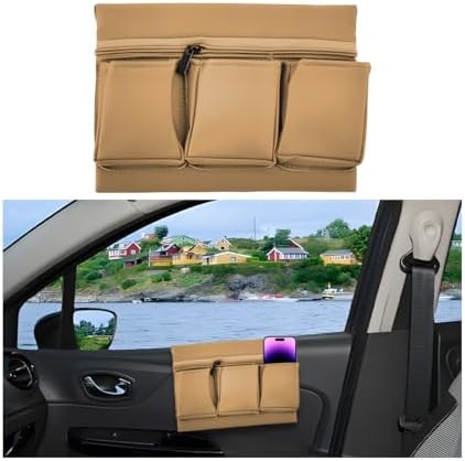Mandark Leather Car Window Armrest Organizer by Unknown
