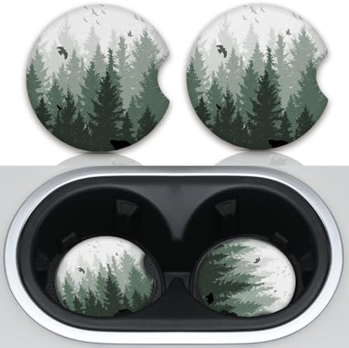 Car Coasters for Cup Holders, Cute Car Interior Accessories for Women Men - Image 2