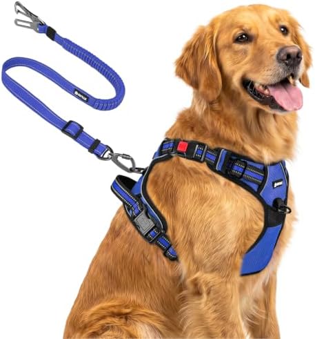 Joytale No Pull Dog Harness & Seat Belt, Easy On 3-Buckle by Joytale