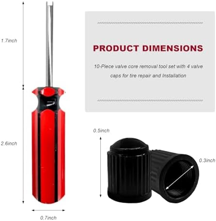 10 PCS Valve Core Removal Tool, Auto Tire Stem Core Removers - Image 2