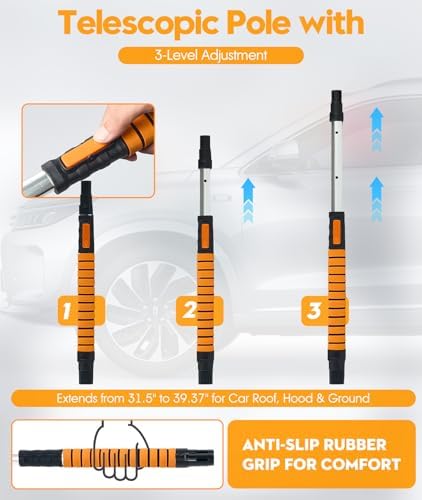 5-in-1 Extendable Car Snow Brush & Ice Scraper - Image 5