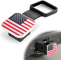 UYYE 2 Inch Rubber Trailer Hitch Cover, American Flag Rubber Hitch Tube Cover by UYYE