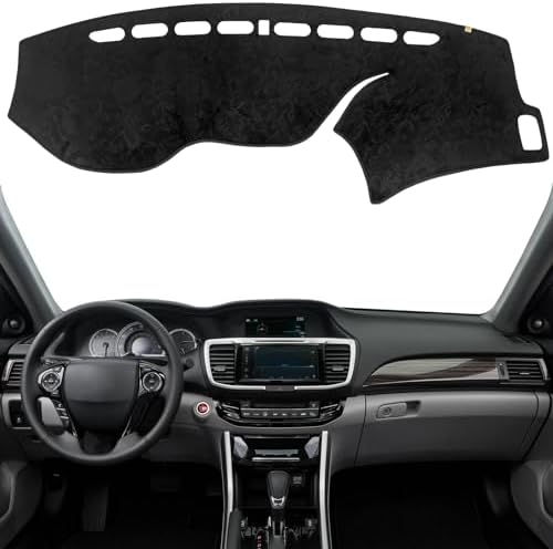 Dashboard Cover Dash Mat Fit for Ho-nda Accord 2017-2013, Car Dash Board Mat by KEYOOG