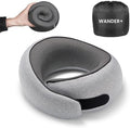 WANDER+® Travel Neck Pillow, Pure Memory Foam Neck Pillow by WANDER
