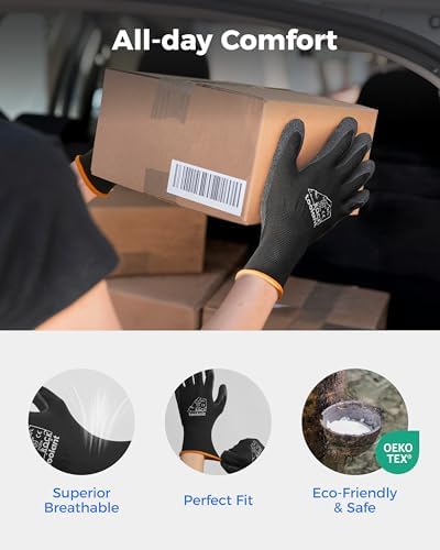 toolant Crinkle Latex Work Gloves, 120 Pairs - Image 6