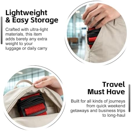 Red Luggage Bungee Strap，Extended Adjustable Luggage Connector Straps - Image 5