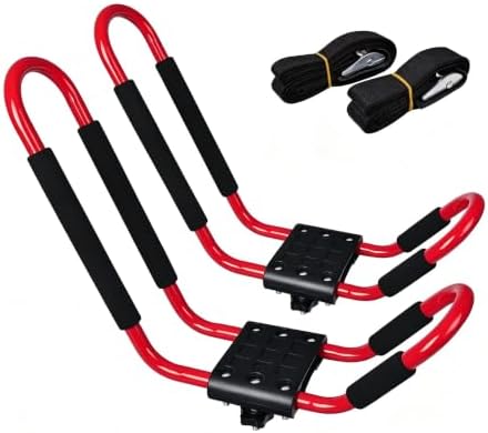 J Bar Kayak Roof Rack 2 Pair Heavy Duty Canoe Carrier - Image 5