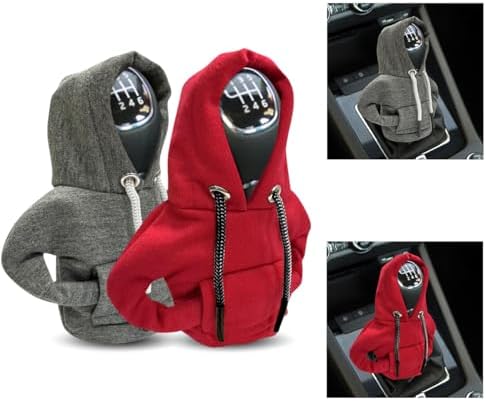 JOYCOURT 2PCS Car Gear Shift Hoodie Auto Shifter Knob Cover by JOYCOURT